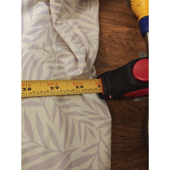 Breezy Golf Polo Shirt Mens 5XL White Floral Palms Casual Performance Stretch - Picture 4 of 7